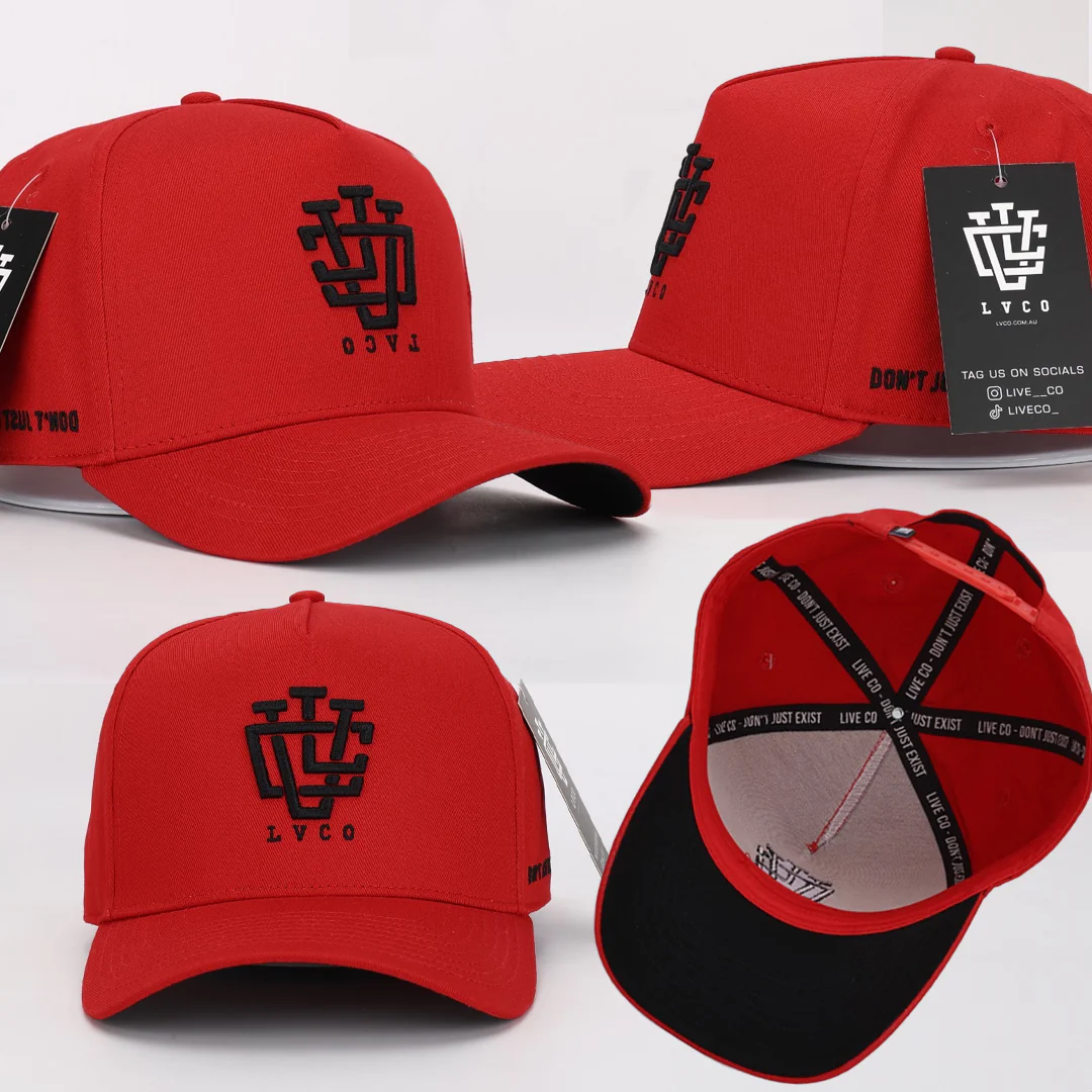 DEEP FIT LVCO Midnight Red A-Frame Snapback - Image 7
